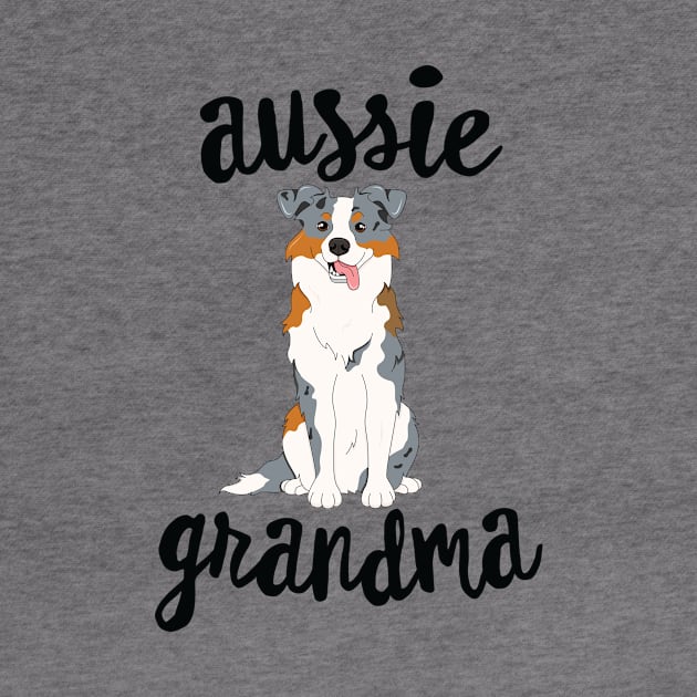 Blue Merle Australian Shepherd Grandma Aussie Dog Grand Maw by 14thFloorApparel